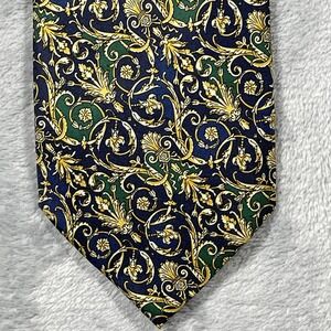 Fendi Tie Mens One Size Silk Made Italy Ornate Floral Baroque Neckwear Designer